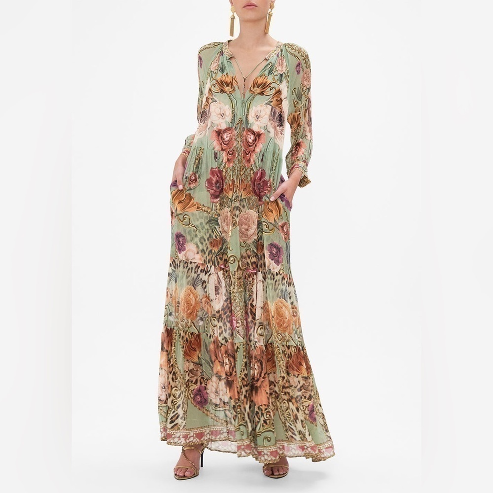 Camilla Long Gathered Panel Dress